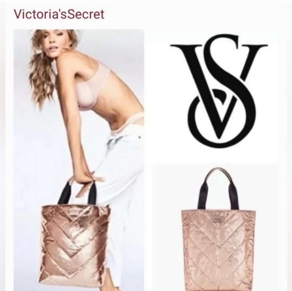 Rose Gold Quilted Tote Bag Limited Edition